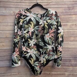 NWTs, Floral Long Sleeve Swimsuit Size L